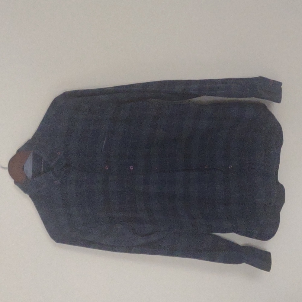 Hammer Made flannel shirt Size 41/16 Forest green and dark navy plaid‎
